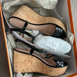 Kate Spade Black Wedge heels Size 6 1/2